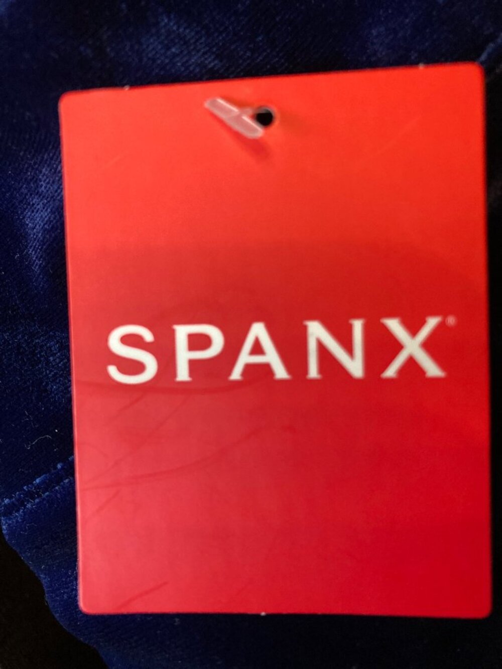 Spanx Velvet Velour Leggings Women's Lapis Night Blue X-Small New With Tag - Picture 4 of 4